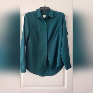 Forest Green Button Down Top